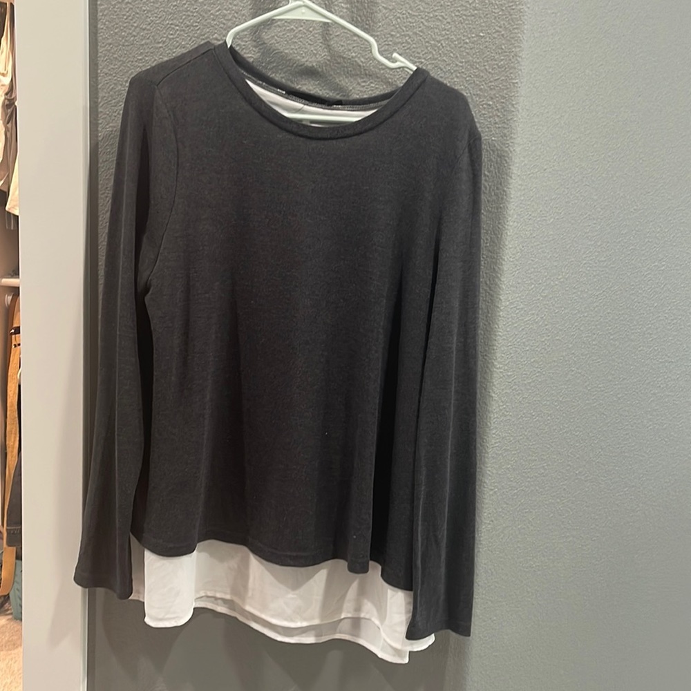 Open back sweater dark grey